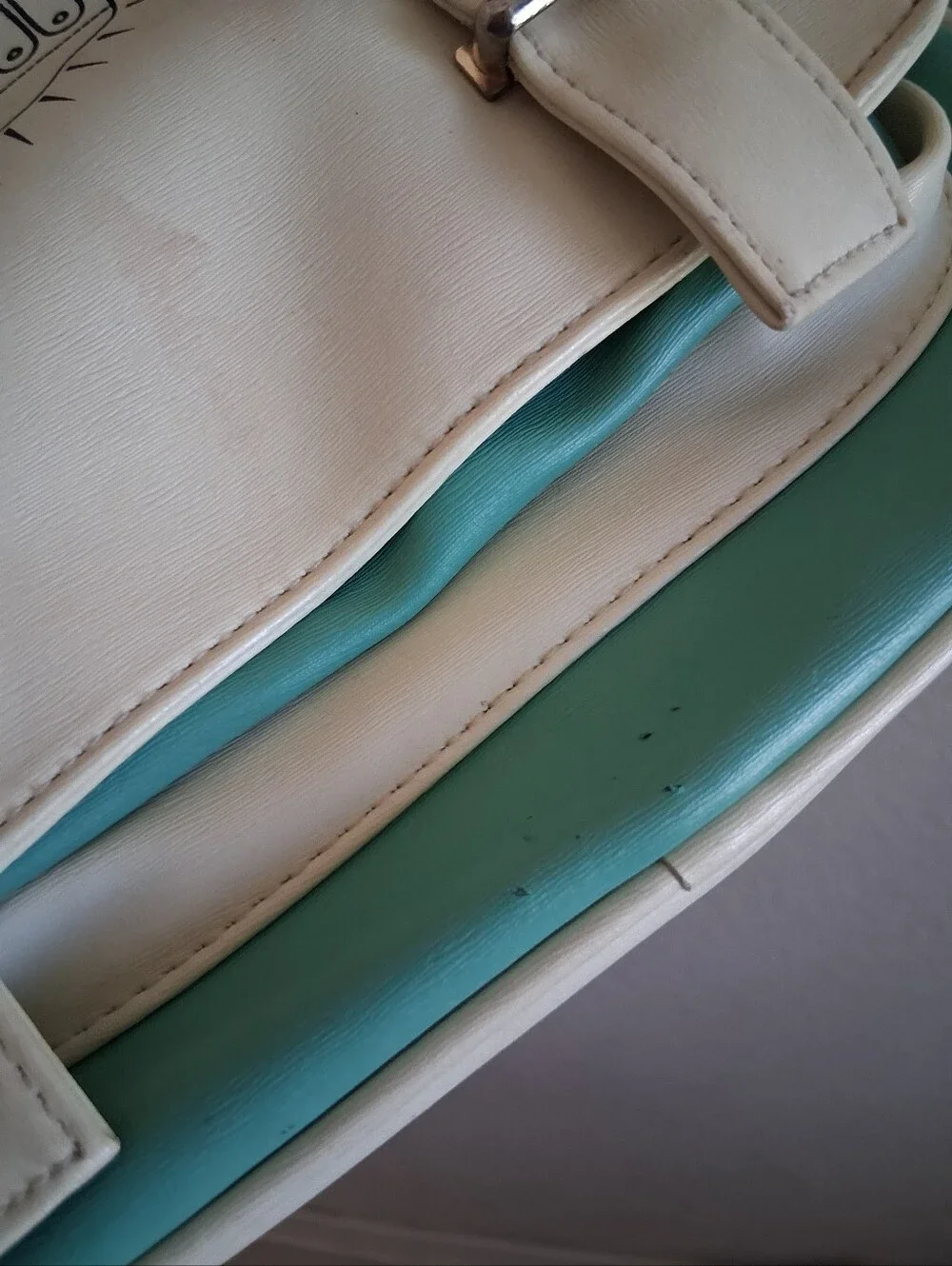 BTS Teal And White Backpack
